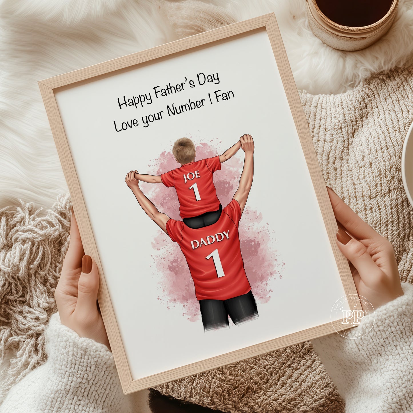 Personalised Father's Day Football Print, Father's Day Gift