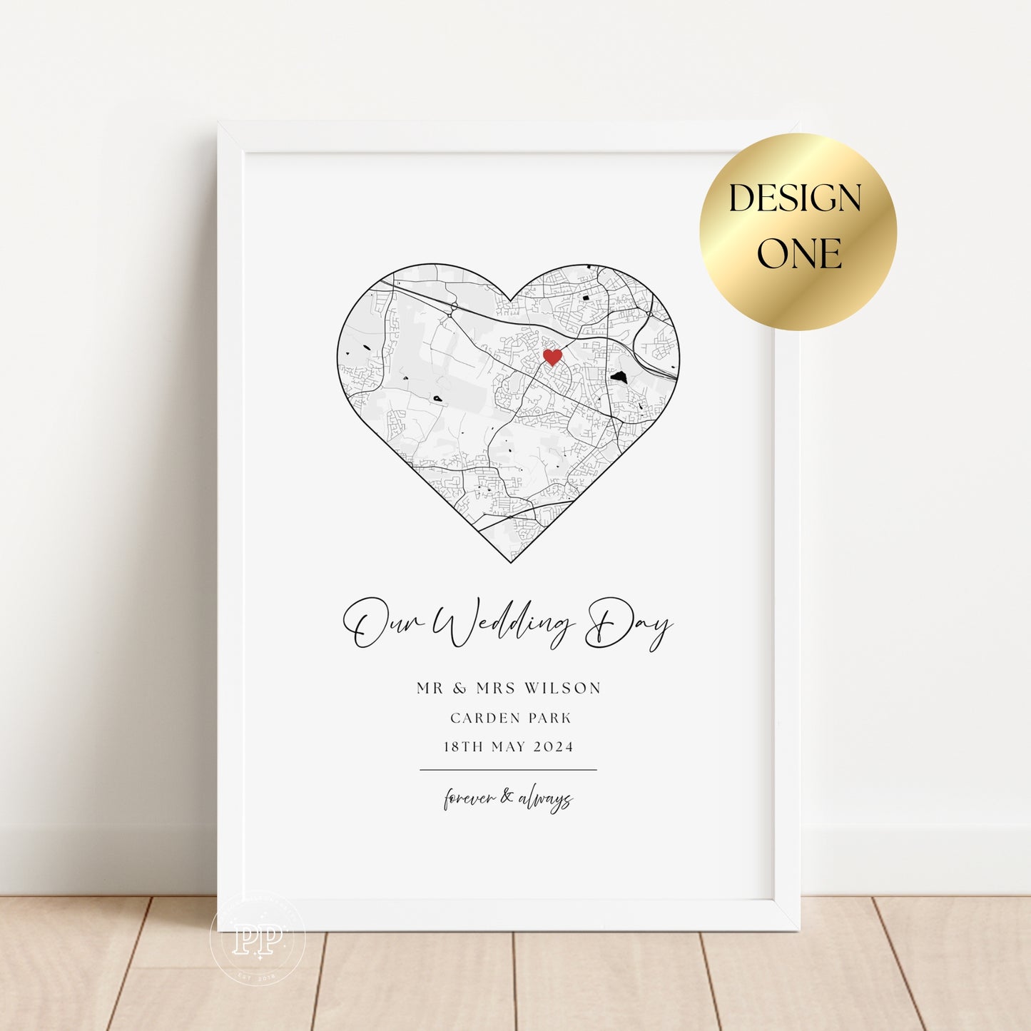 Personalised Wedding Map Print,