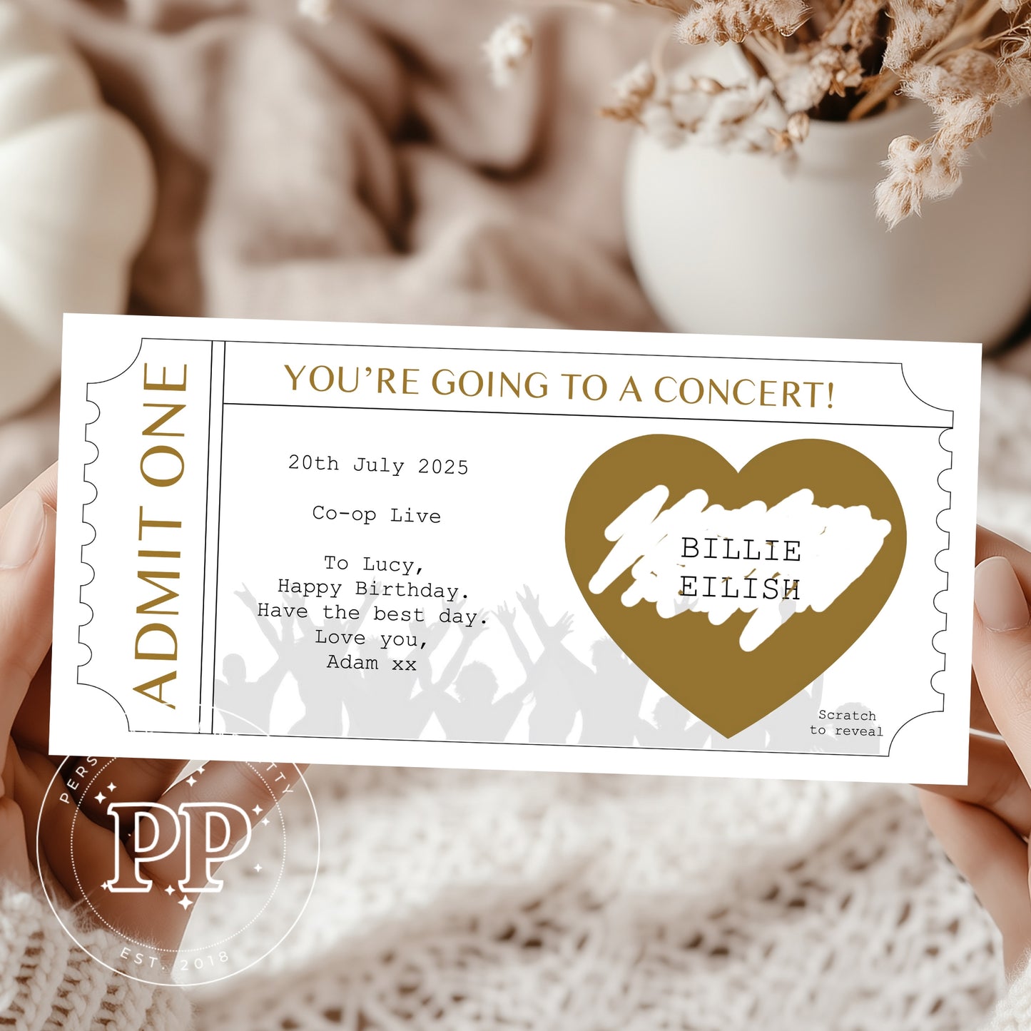 Personalised Concert Ticket