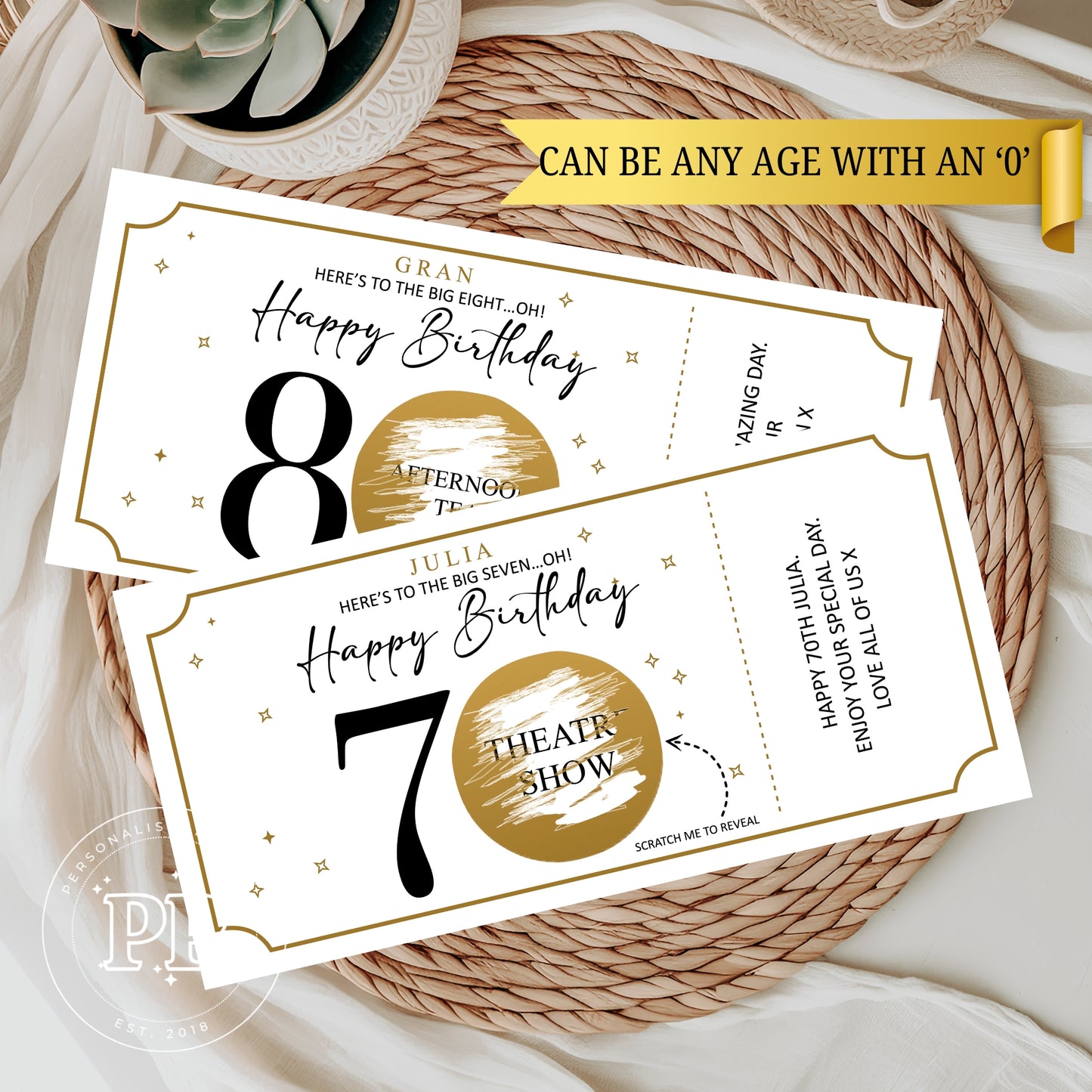 Birthday Surprise Ticket Gift Reveal