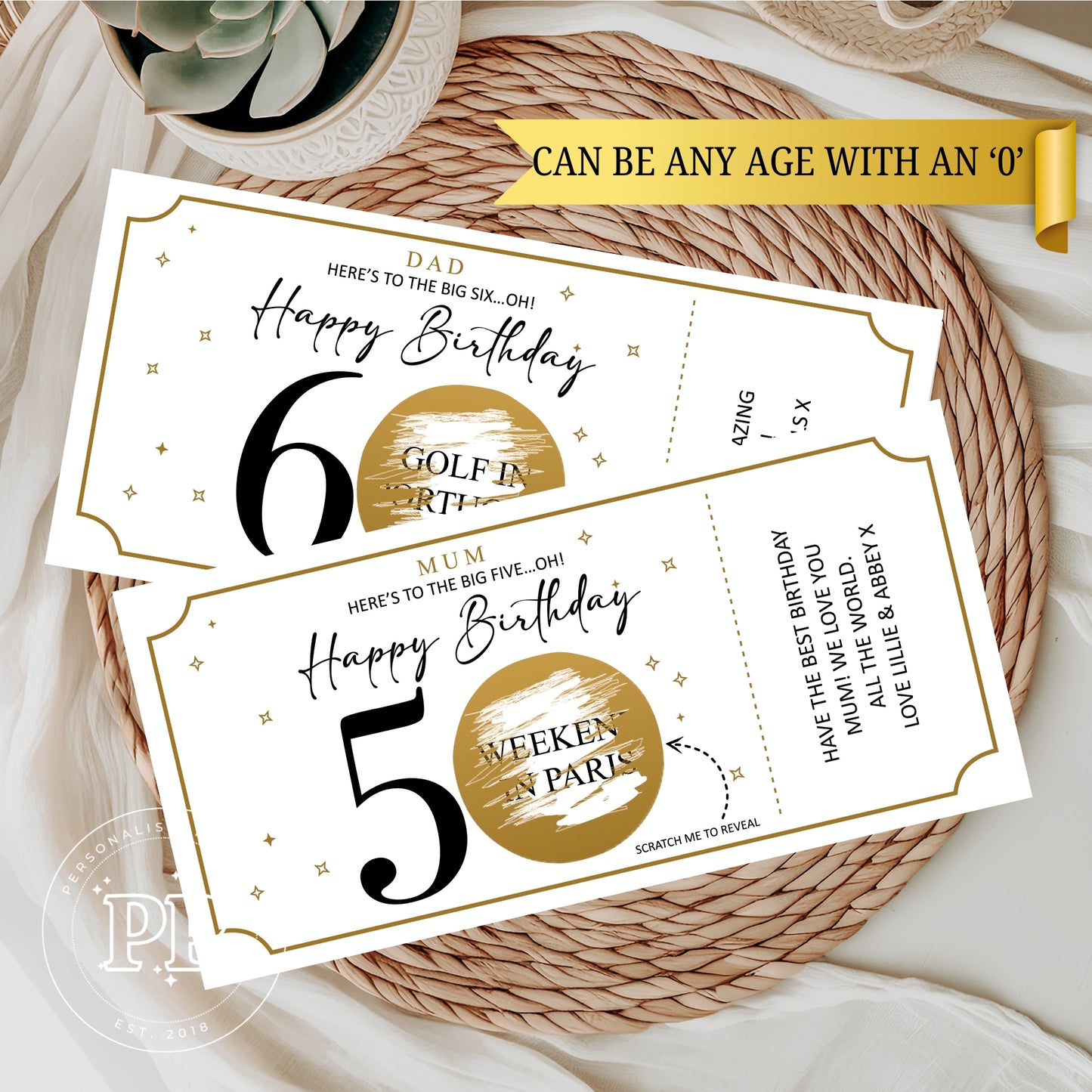 Birthday Surprise Ticket Gift Reveal