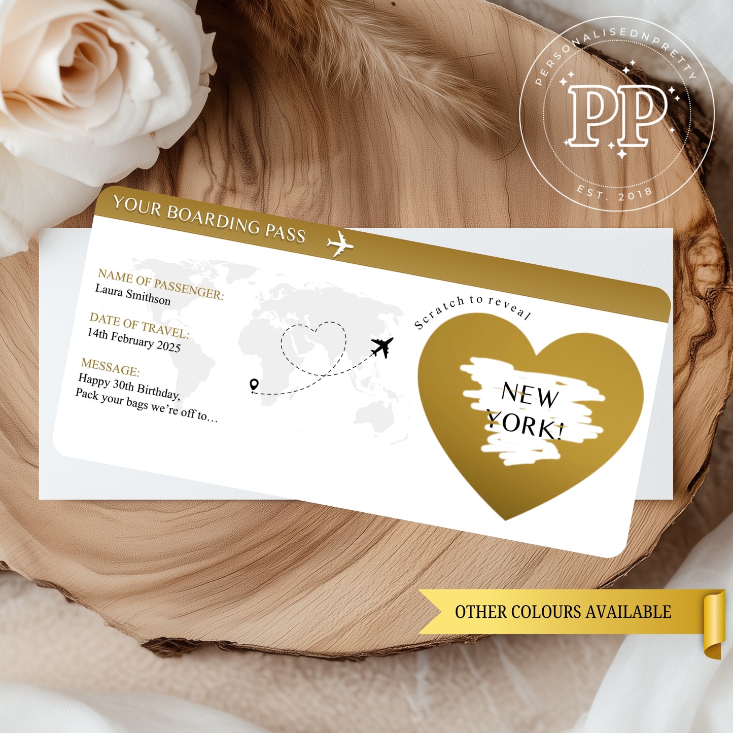 Personalised Surprise Boarding Pass