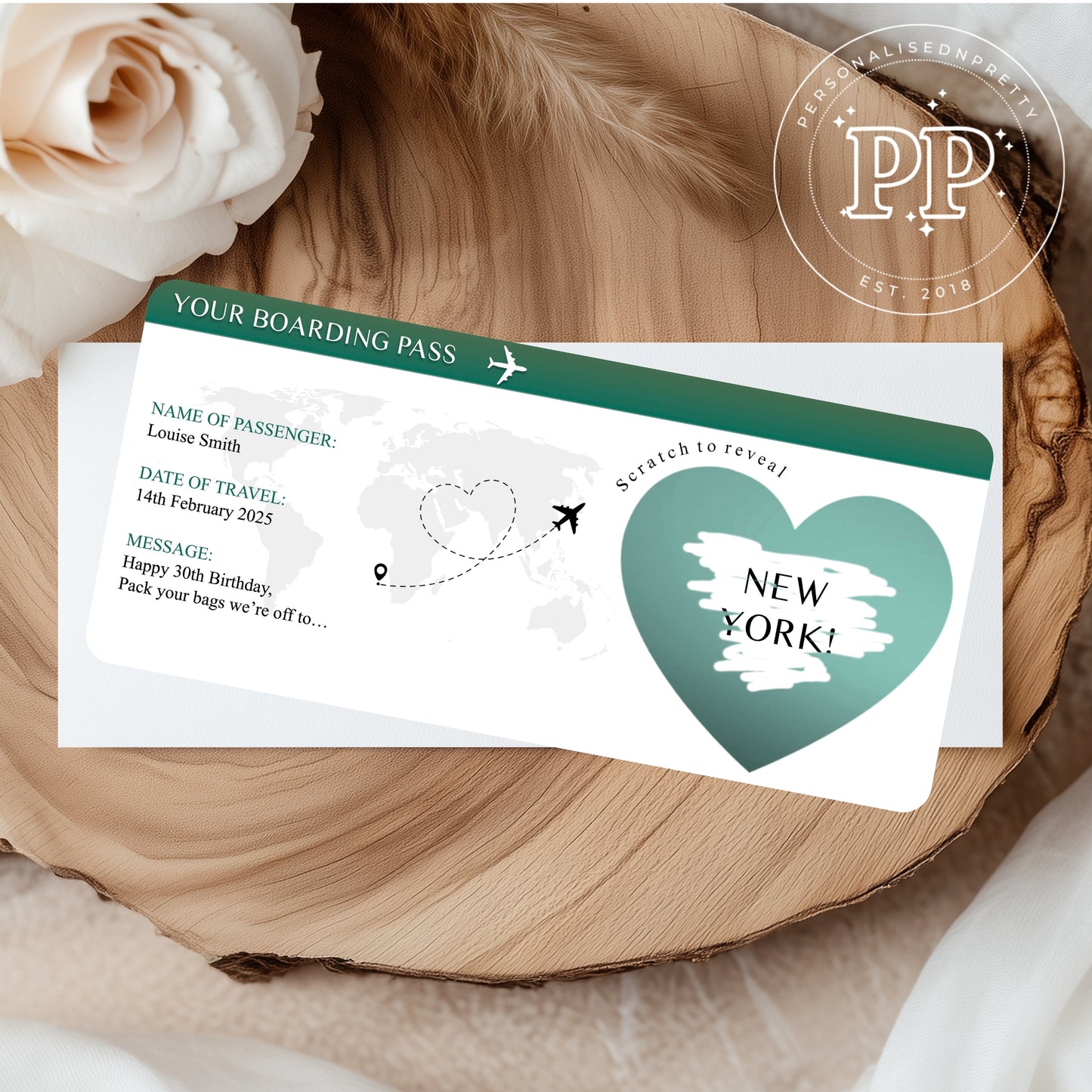 Personalised Surprise Boarding Pass