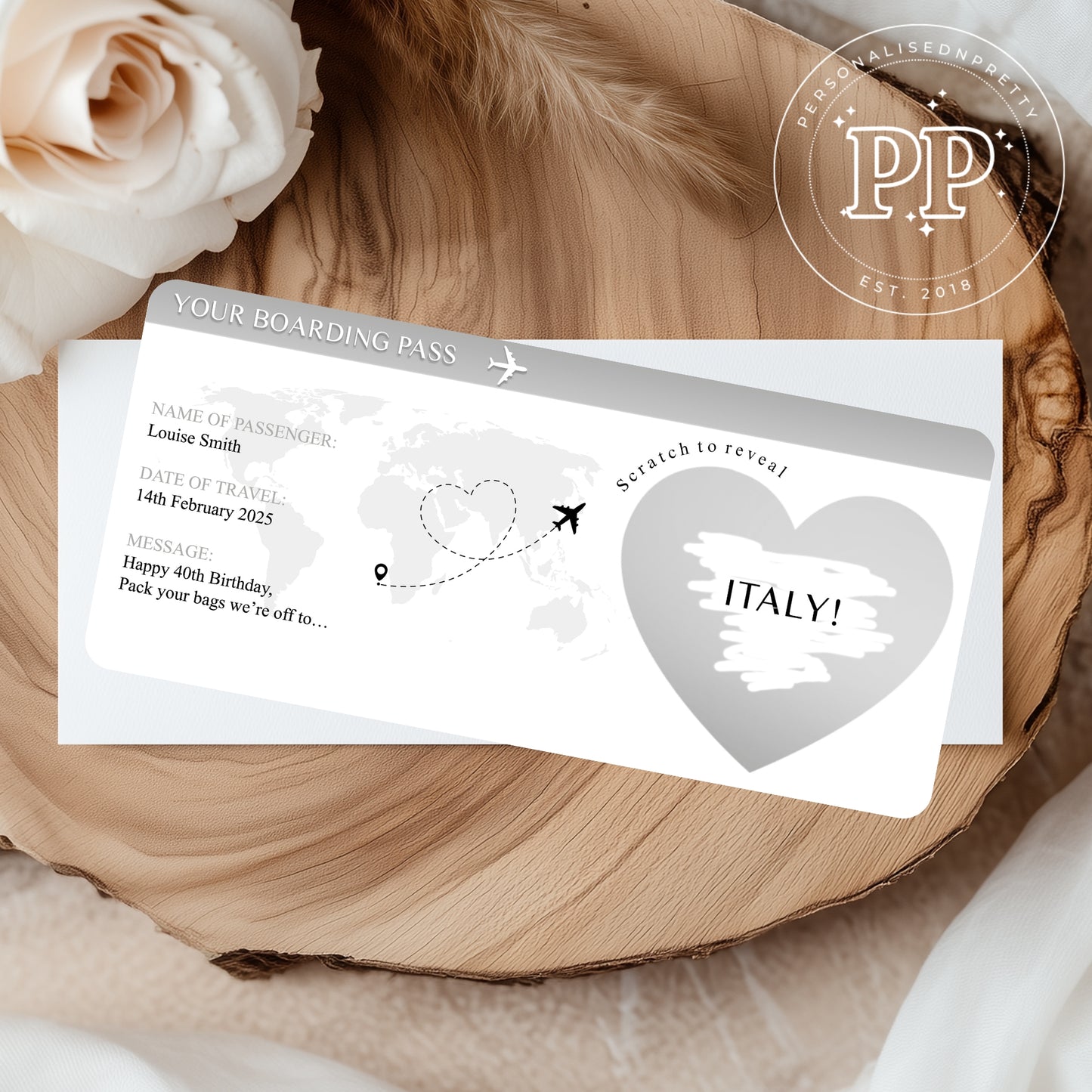 Personalised Surprise Boarding Pass