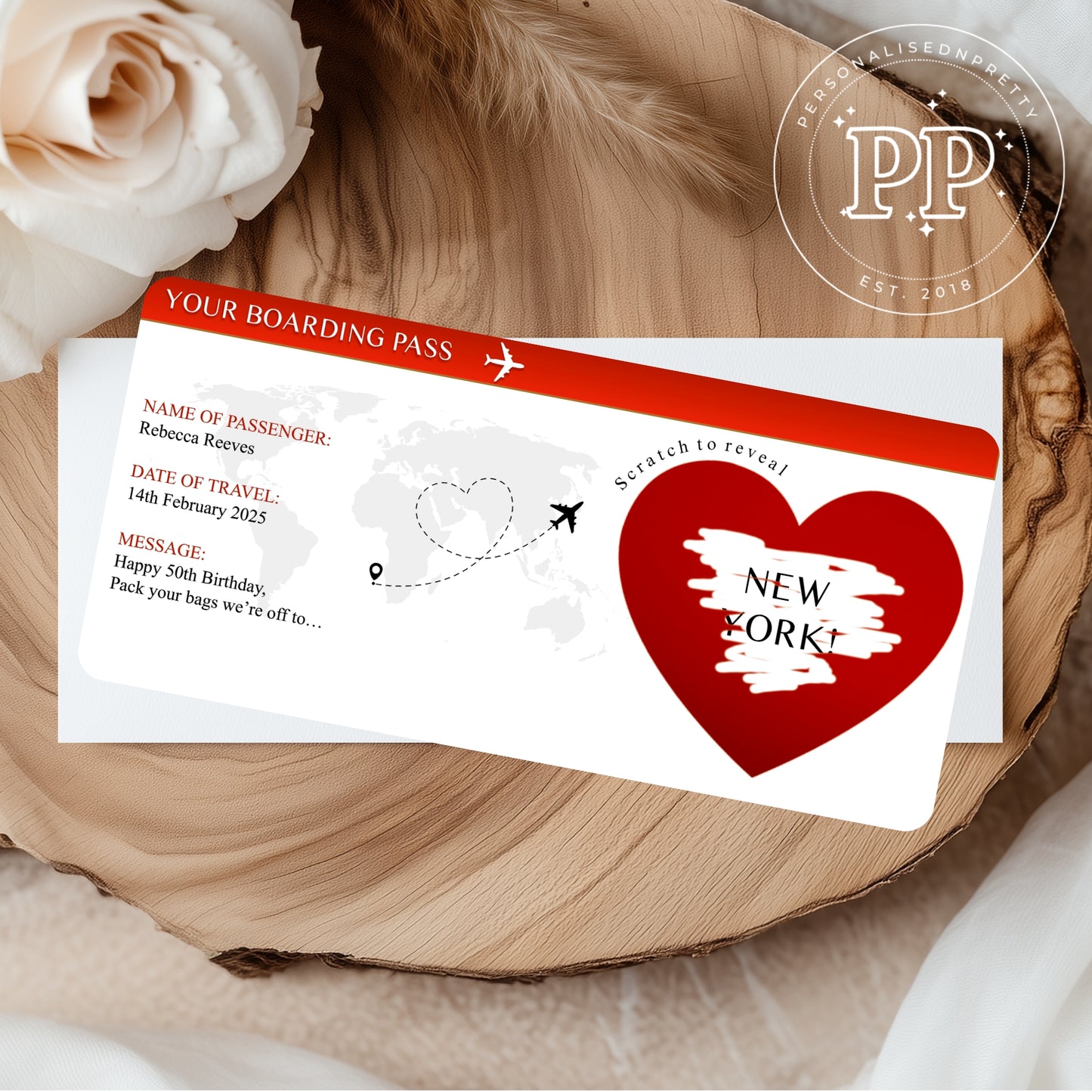 Personalised Surprise Boarding Pass