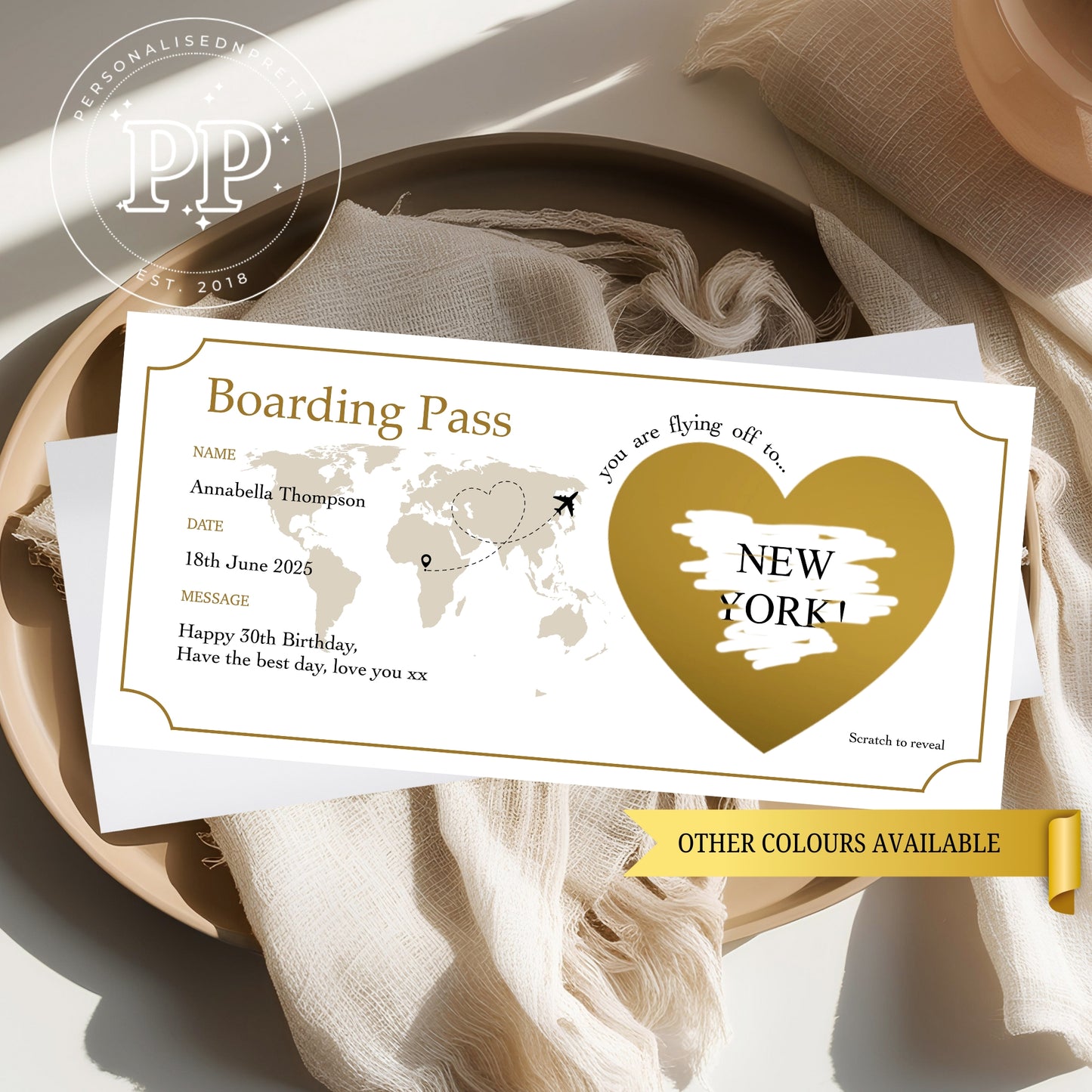 Boarding Pass Surprise Ticket