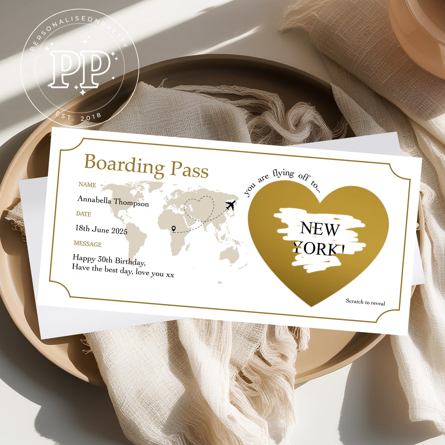 Boarding Pass Surprise Ticket