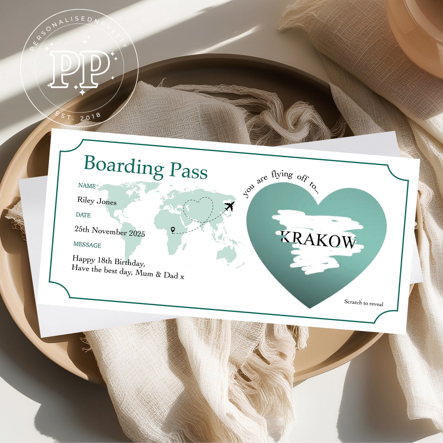 Boarding Pass Surprise Ticket
