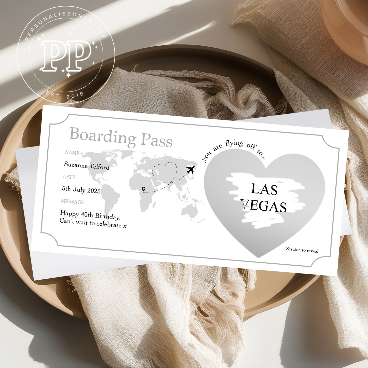 Boarding Pass Surprise Ticket