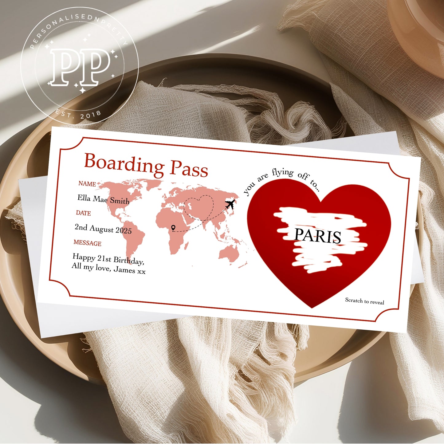 Boarding Pass Surprise Ticket