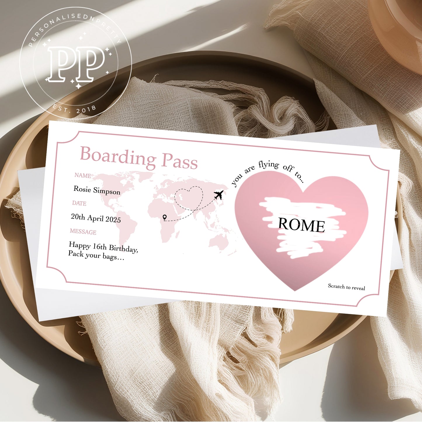 Boarding Pass Surprise Ticket