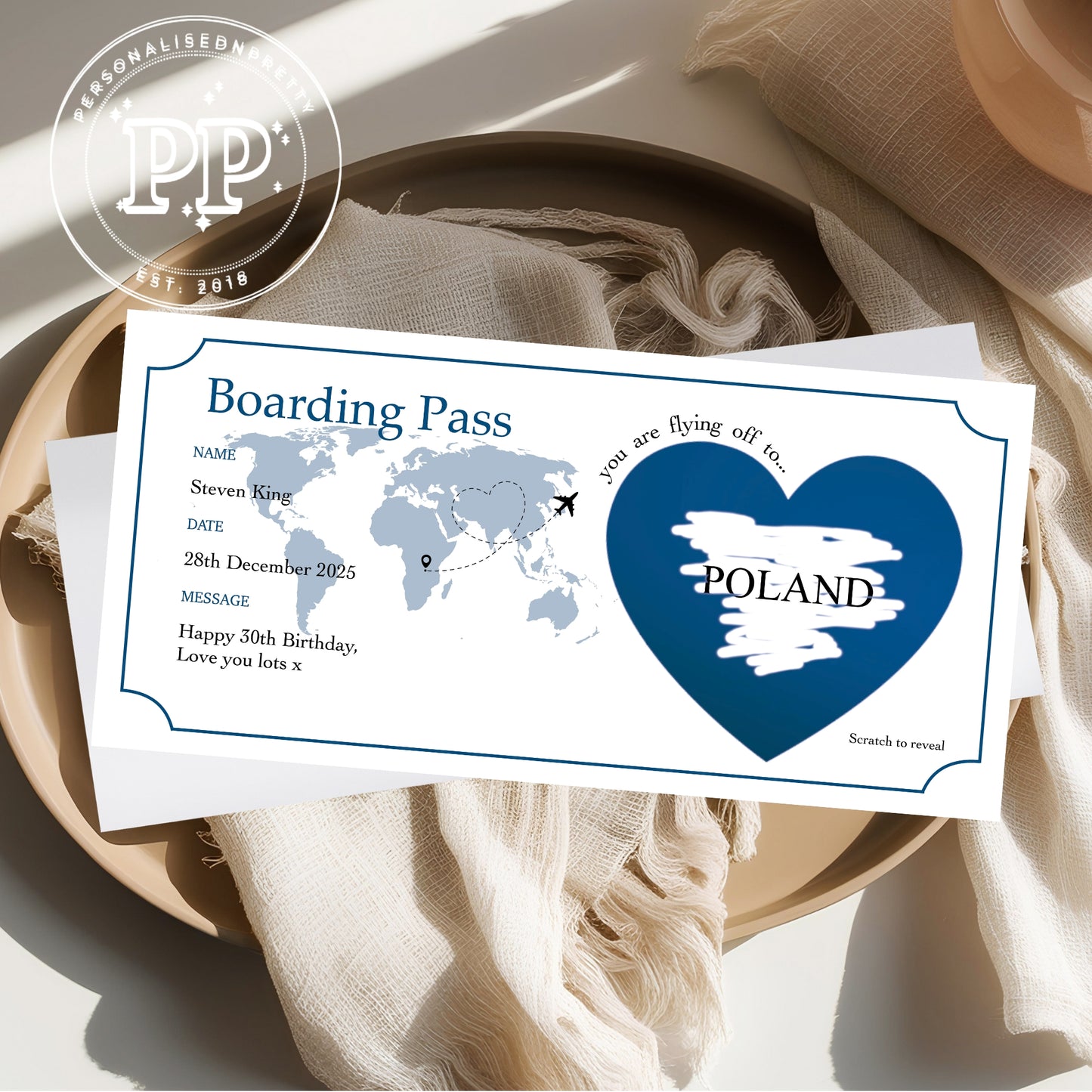 Boarding Pass Surprise Ticket