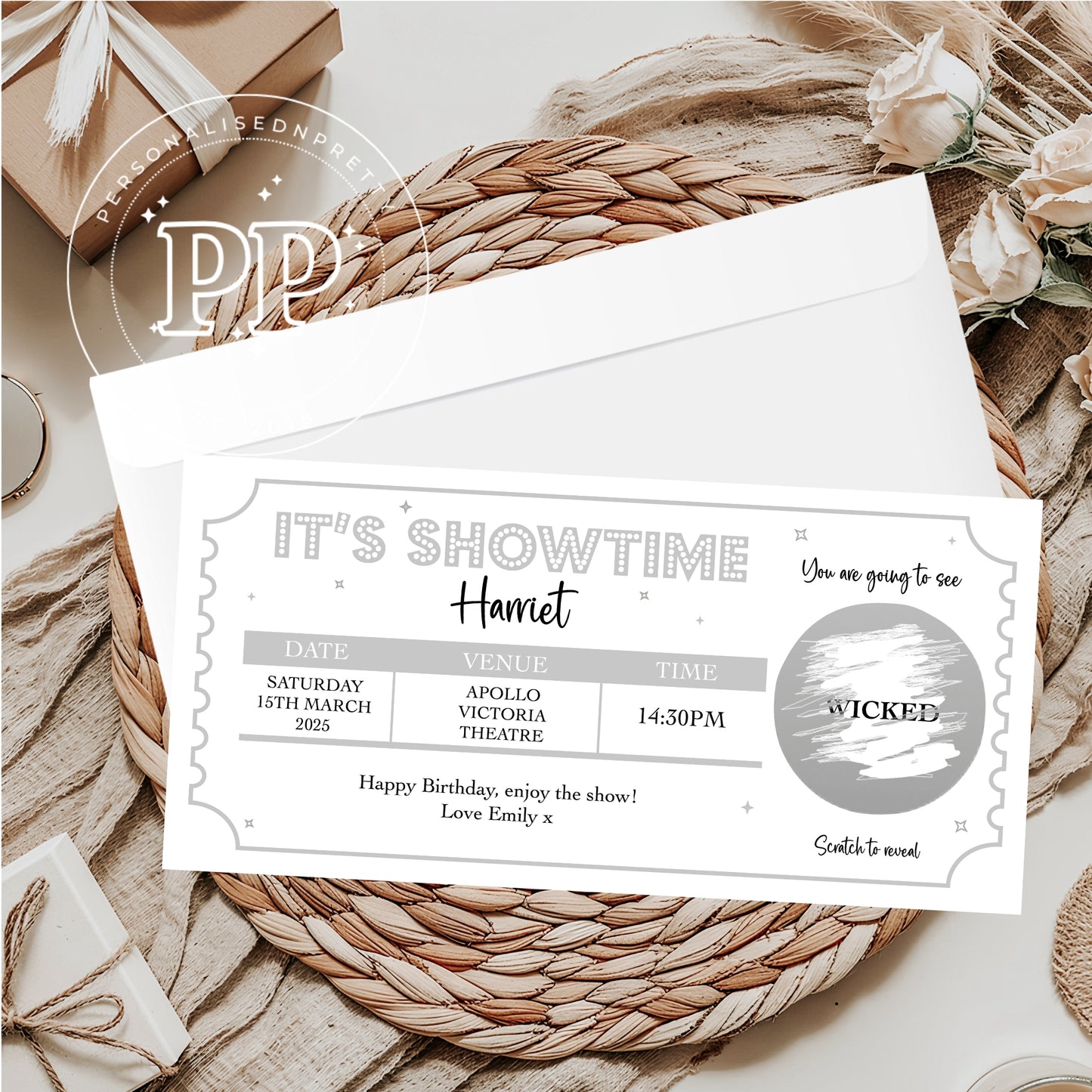 Personalised Theatre Ticket
