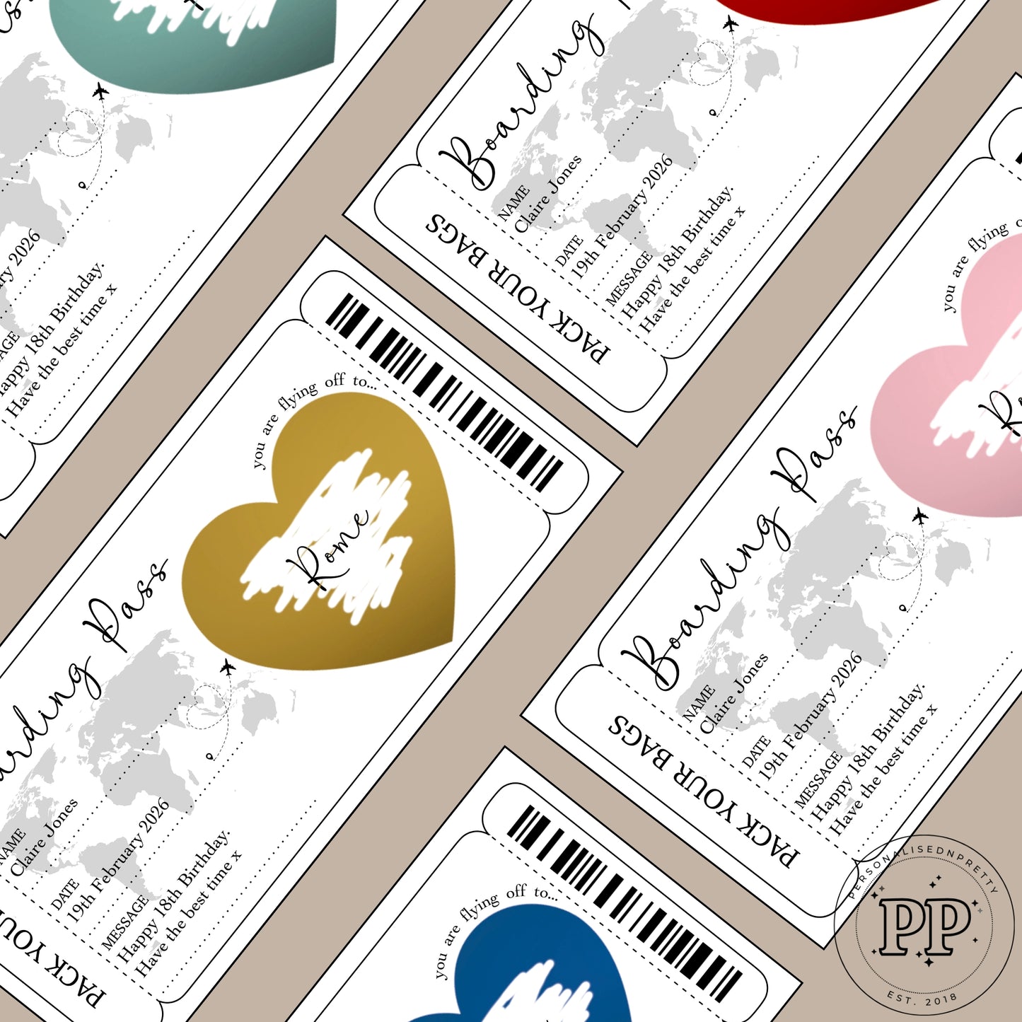 Surprise Holiday Scratch Reveal Boarding Pass
