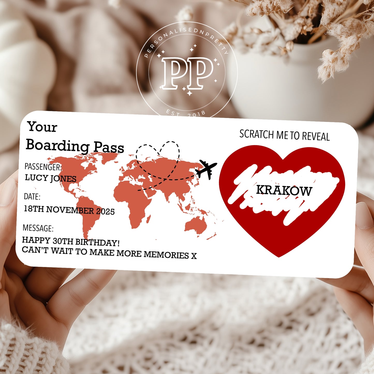 Personalised Boarding Pass