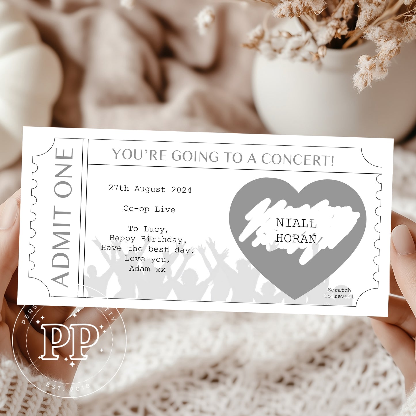 Personalised Concert Ticket