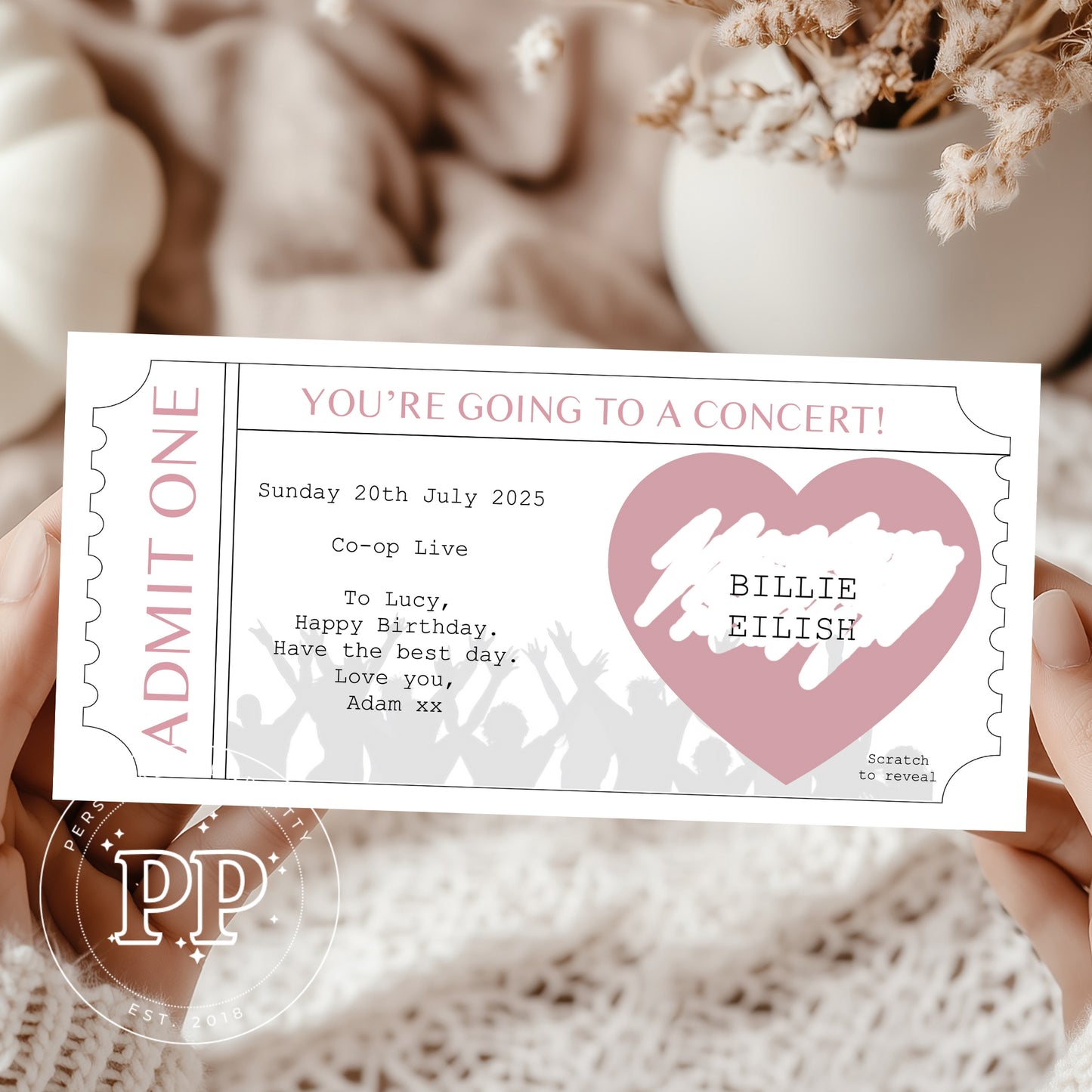 Personalised Concert Ticket