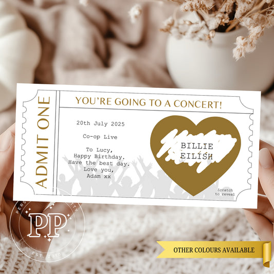 Personalised Concert Ticket