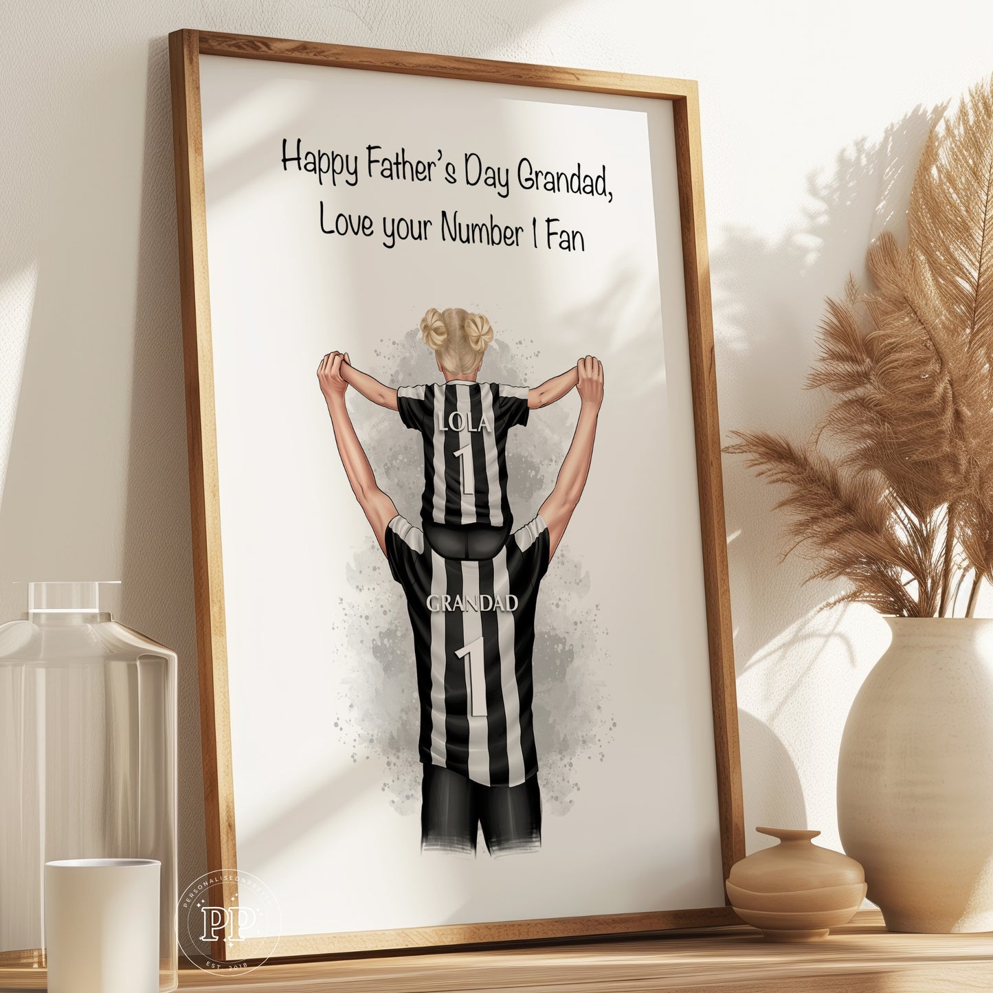 Personalised Father's Day Football  Print, Father's Day Gift