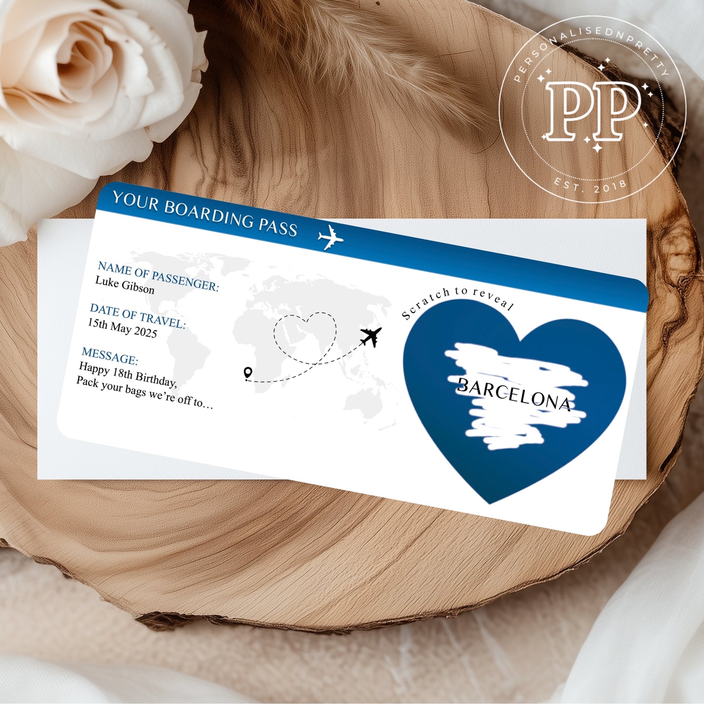 Personalised Surprise Boarding Pass
