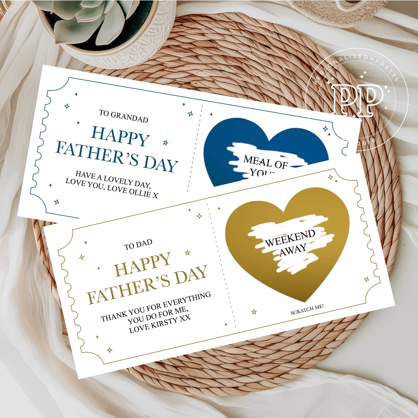 Personalised Father's Dy Scratch Reveal Card