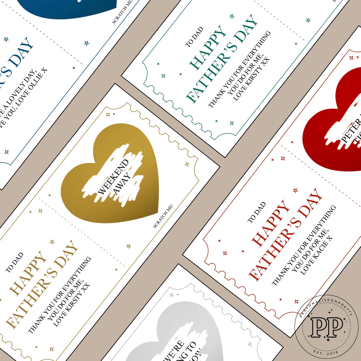Personalised Father's Dy Scratch Reveal Card