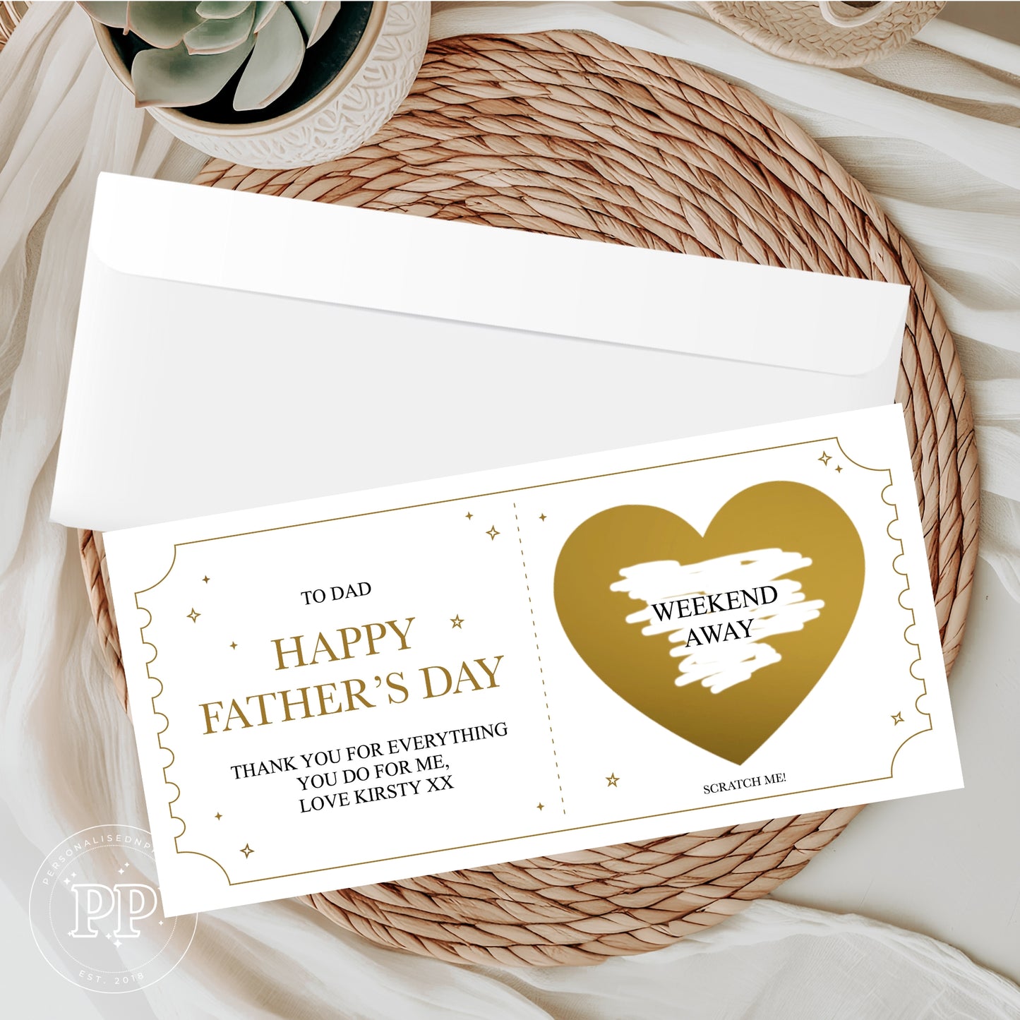 Personalised Father's Dy Scratch Reveal Card
