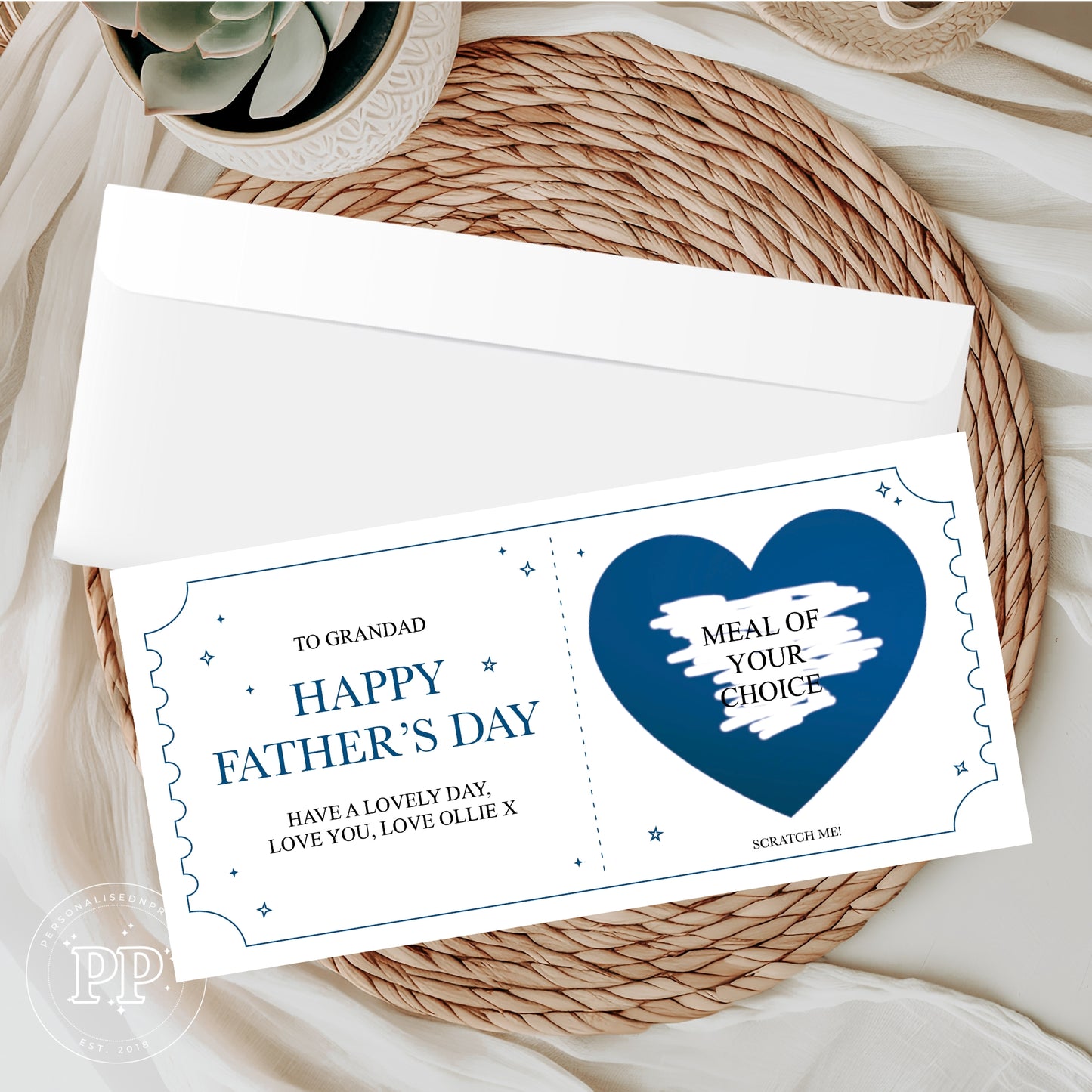 Personalised Father's Dy Scratch Reveal Card