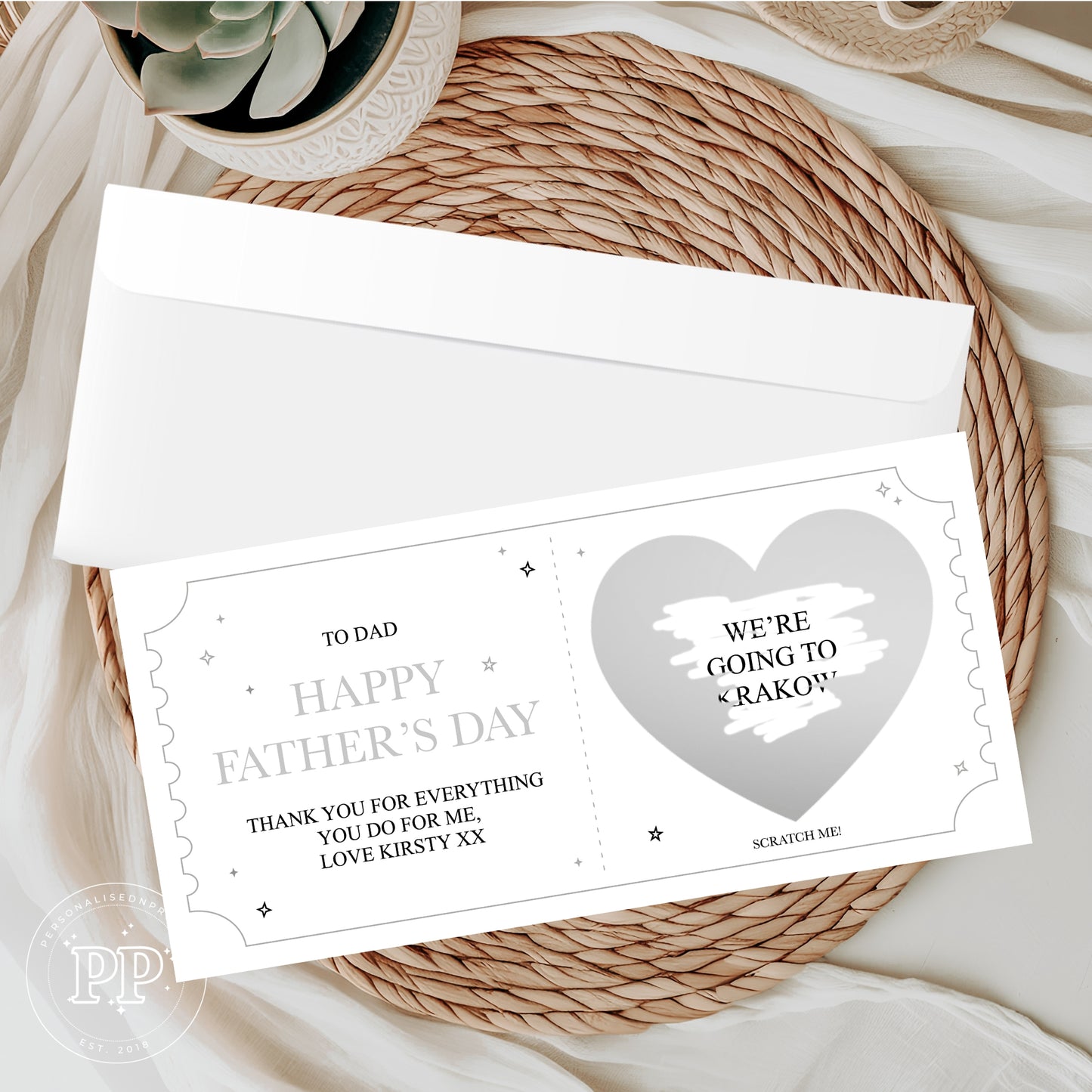 Personalised Father's Dy Scratch Reveal Card