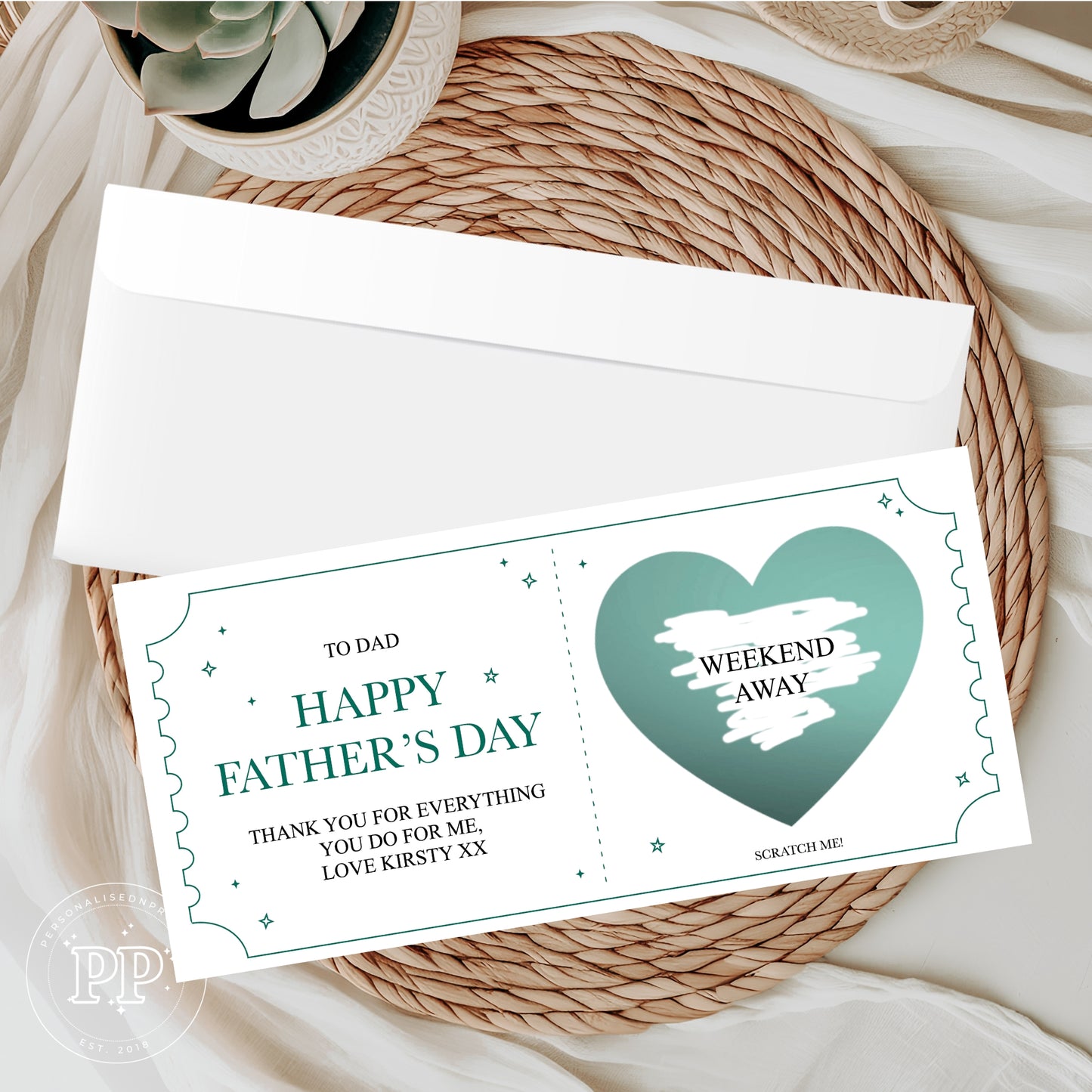 Personalised Father's Dy Scratch Reveal Card