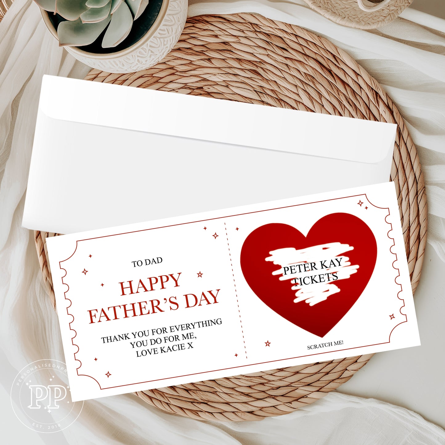 Personalised Father's Dy Scratch Reveal Card