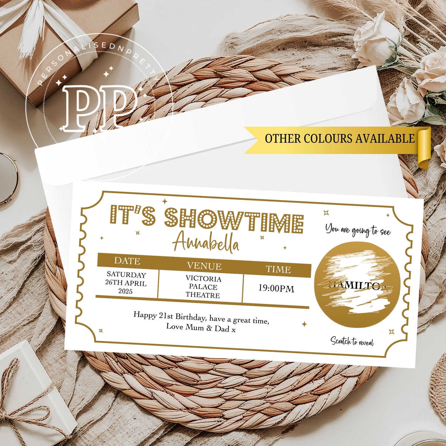 Personalised Theatre Ticket