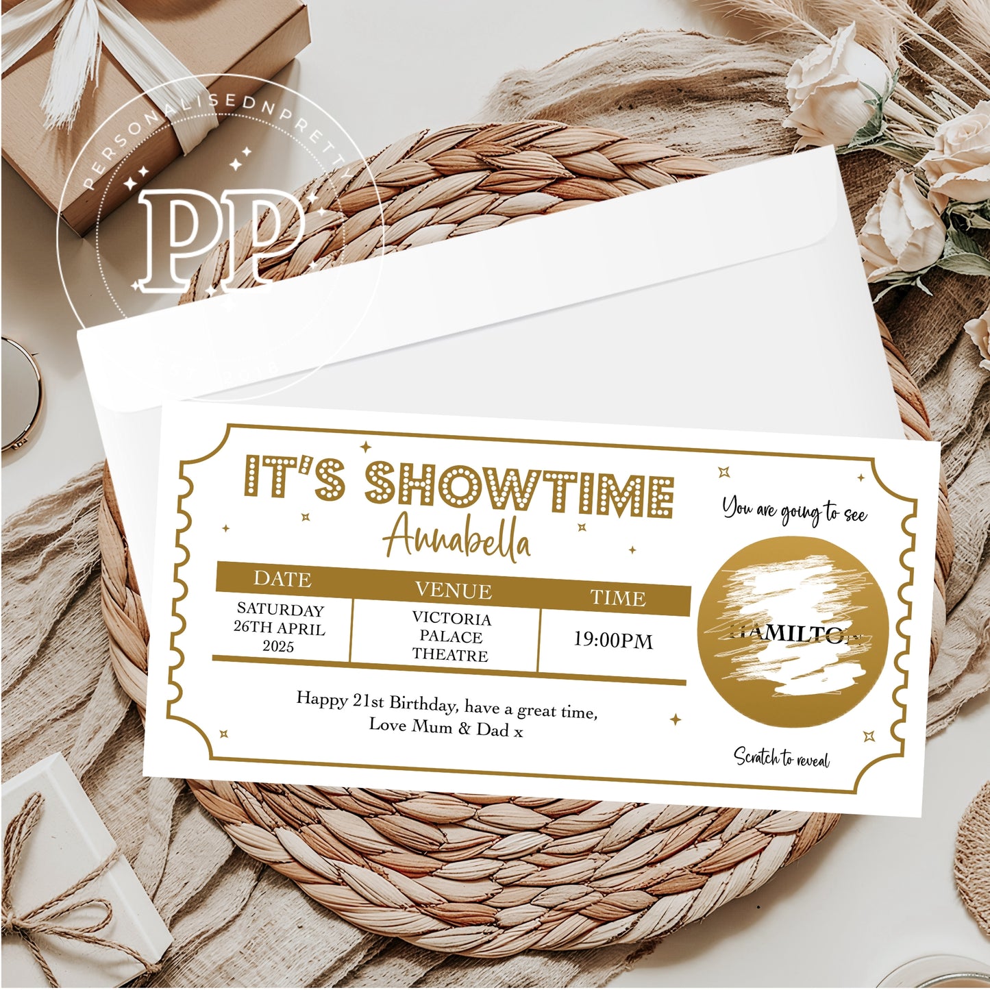 Personalised Theatre Ticket