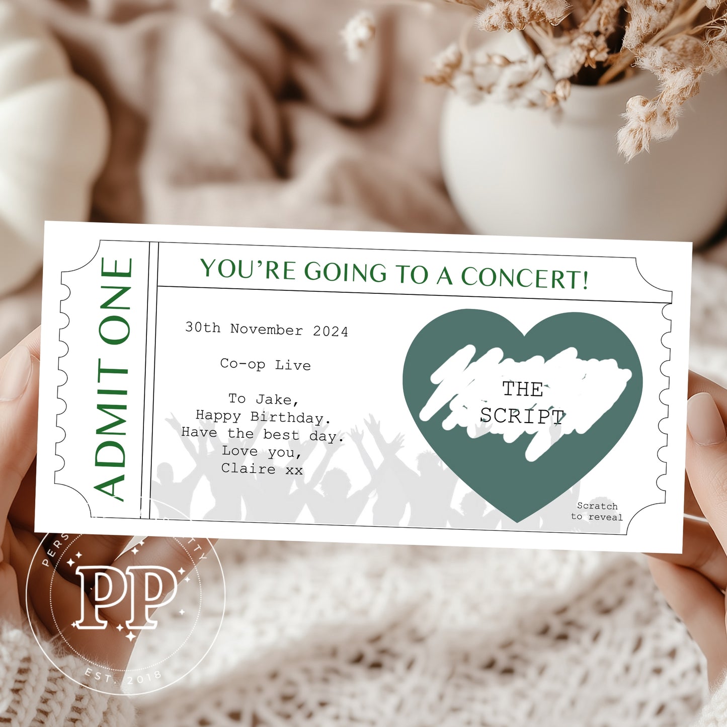 Personalised Concert Ticket